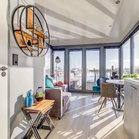 Modern Houseboat In Marina Of