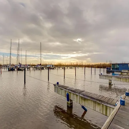 Modern Houseboat In Marina Of Botel Volendam