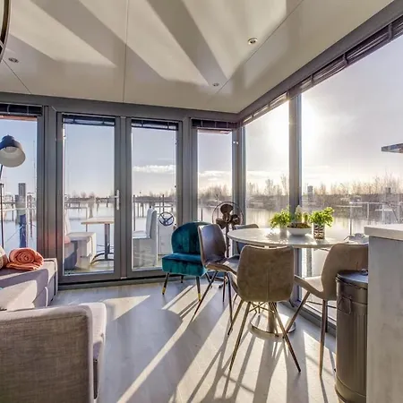 Modern Houseboat In Marina Of *
